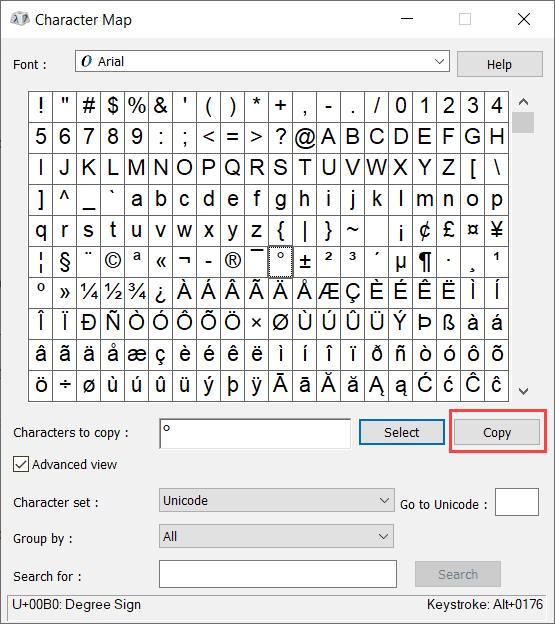 Hướng dẫn cách chèn ký hiệu độ (°) trong Google Sheets